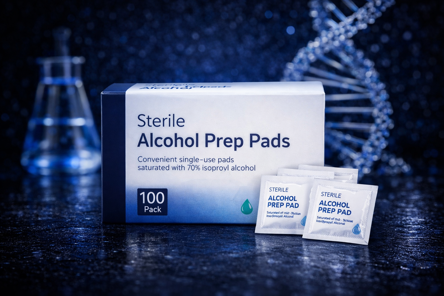 Sterile Alcohol Prep Pads (100 Pack)