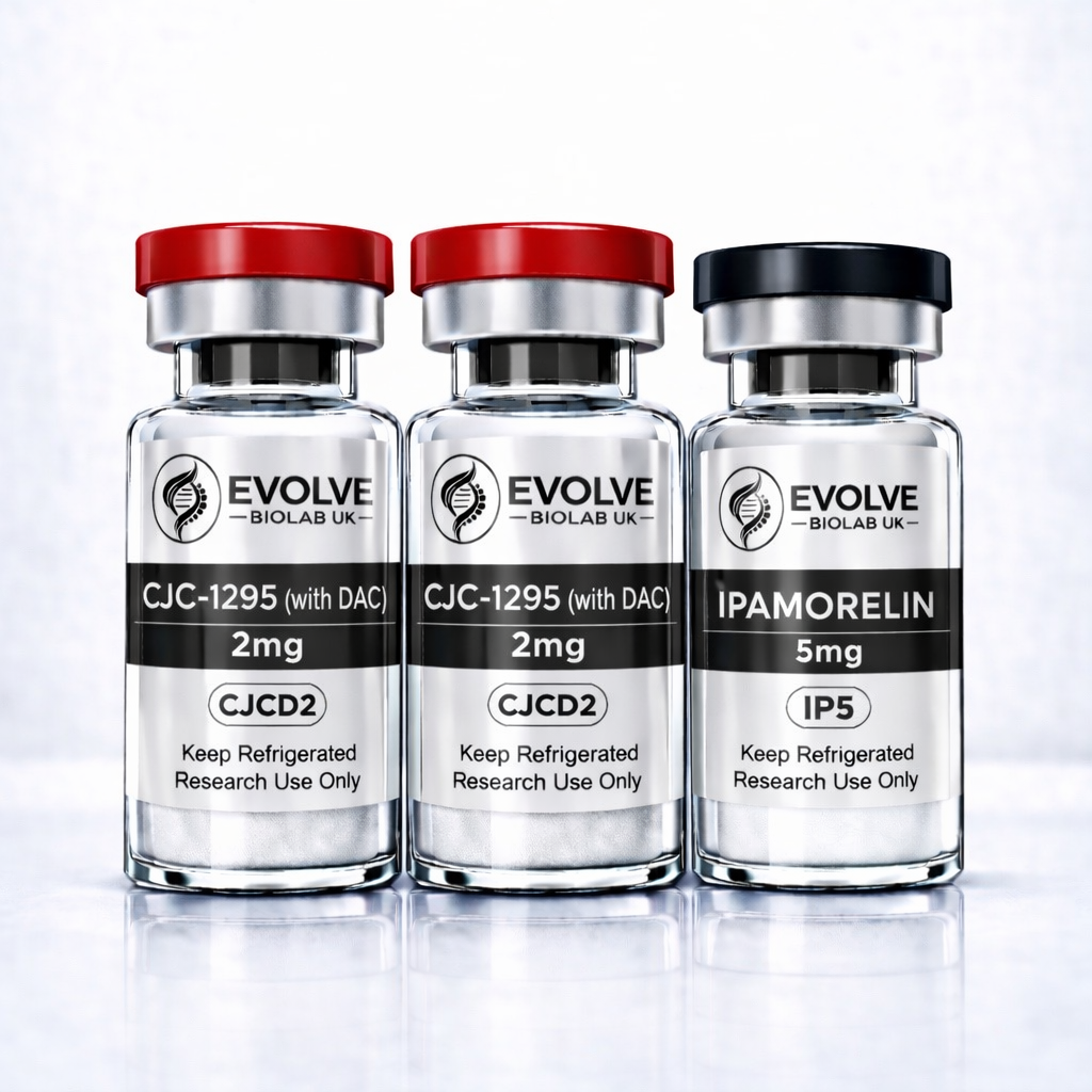 CJC-1295 with DAC 4mg + Ipamorelin 5mg Peptide Bundle | Evolve Biolab UK CJC-1295 with DAC 4mg + Ipamorelin 5mg Peptide Bundle | Evolve Biolab UK