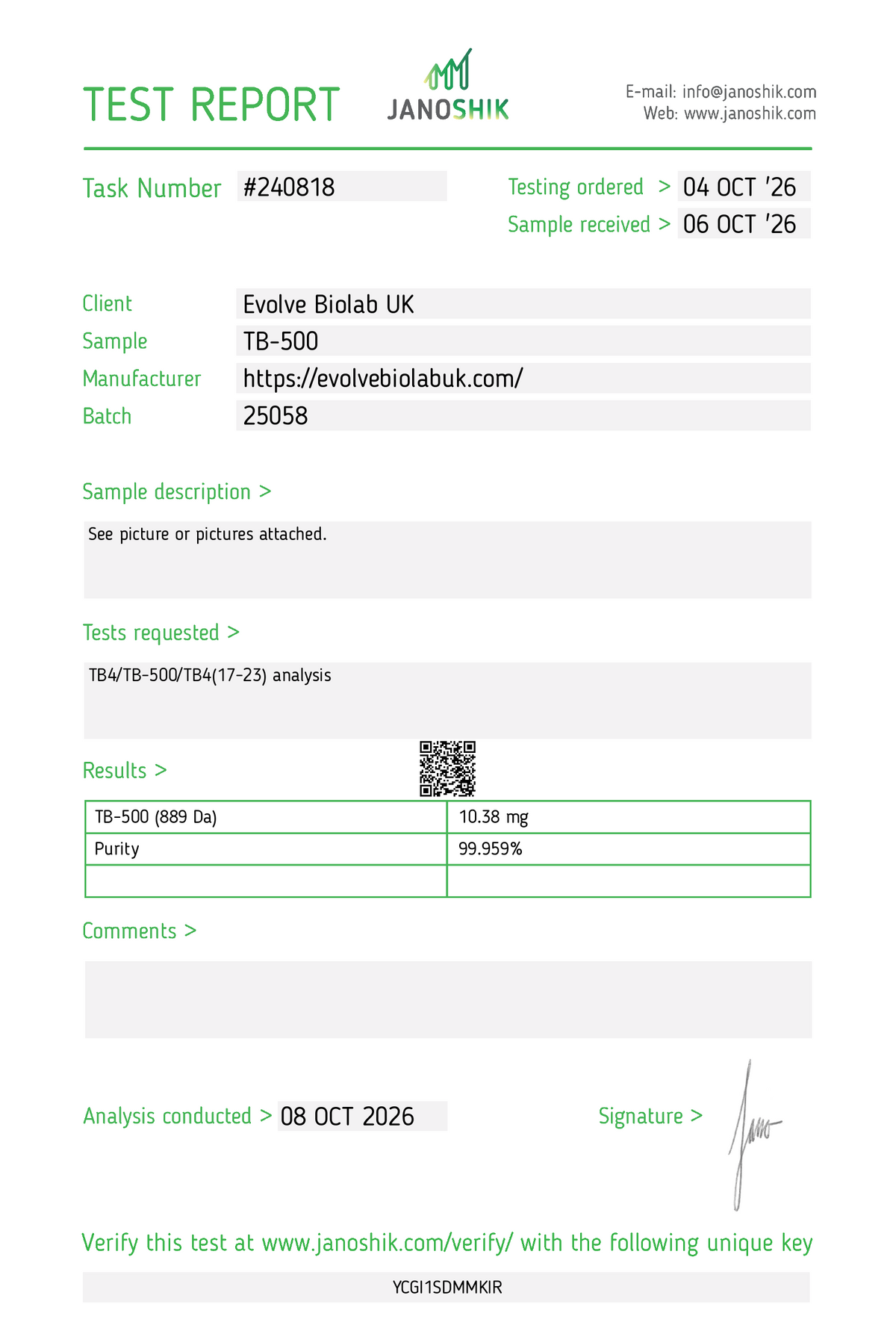 TB-500 - 5mg - Evolve Biolab UK