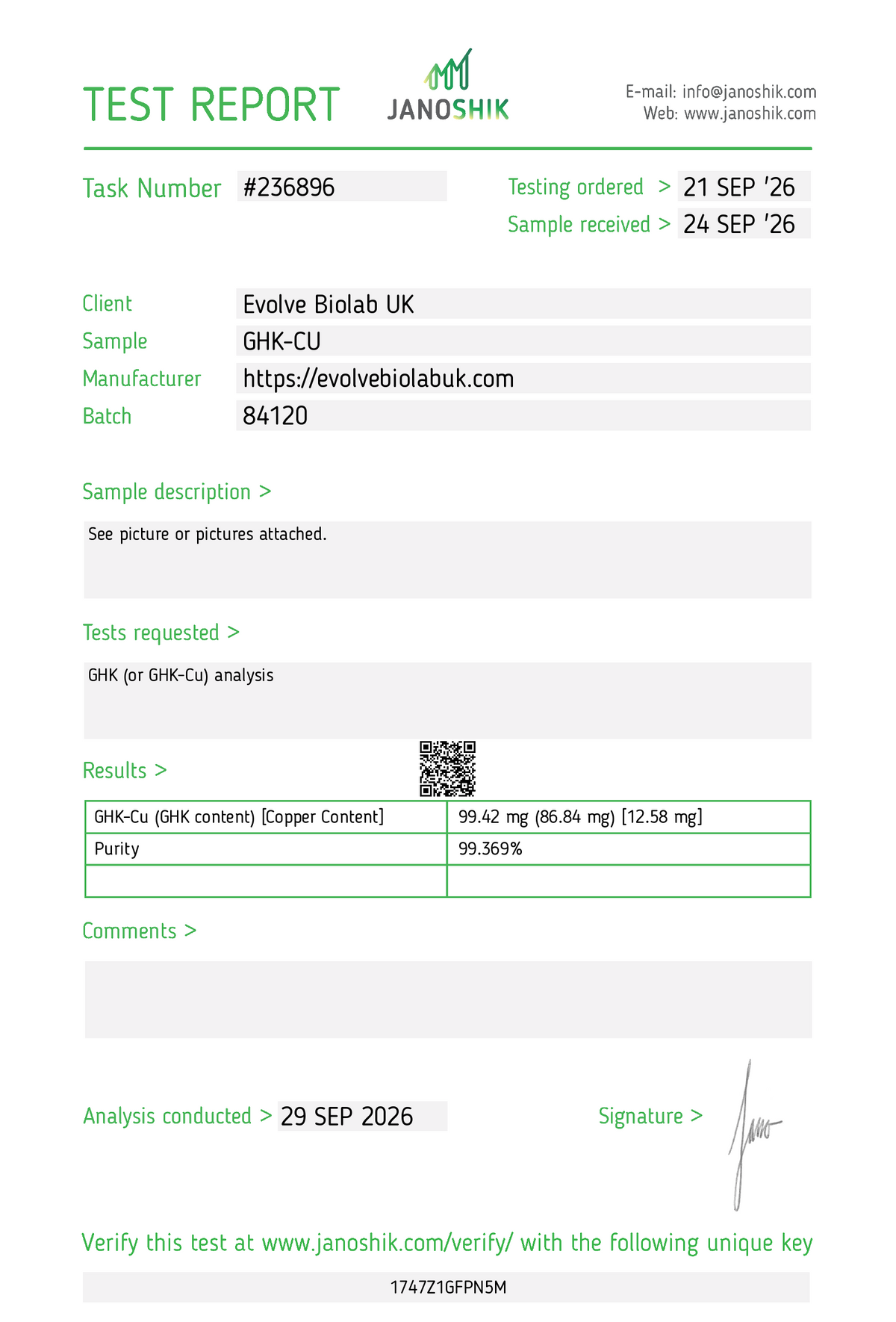 GHK-Cu - 50mg - Evolve Biolab UK