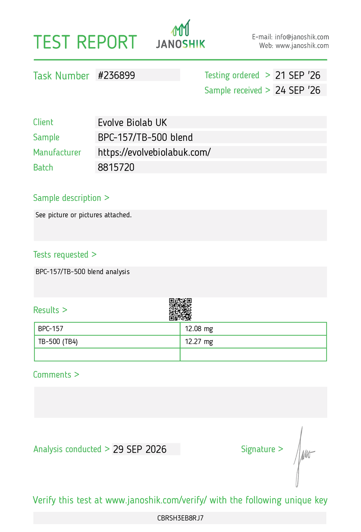 Wolverine Blend (BPC-157 + TB-500) - 10mg - Evolve Biolab UK