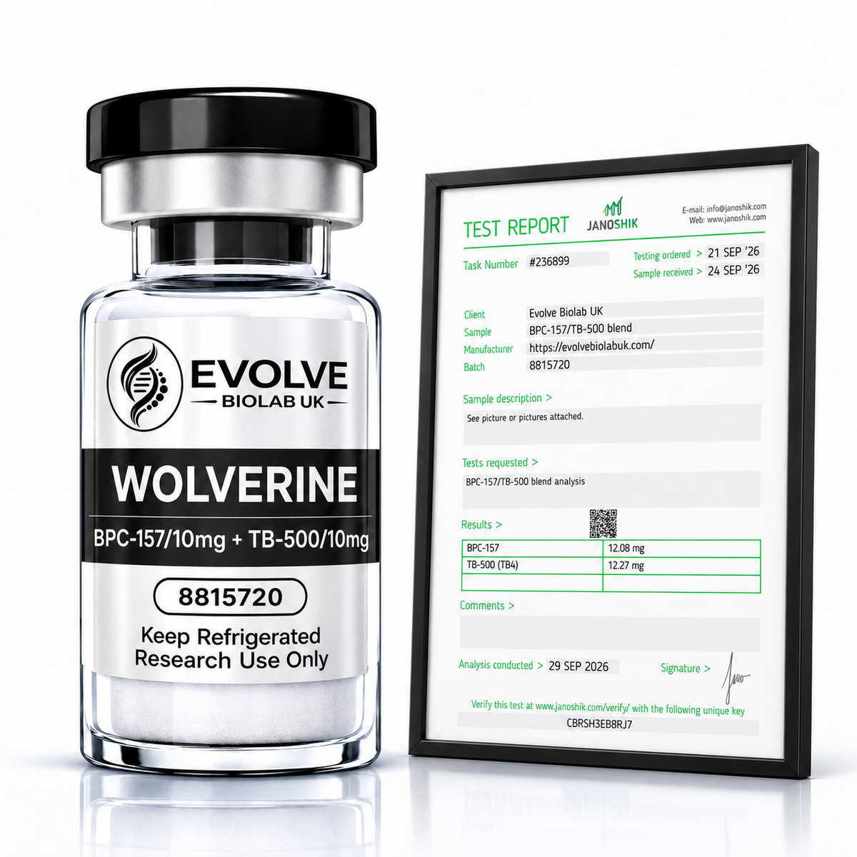Wolverine Blend (BPC-157 + TB-500) - 20mg - Evolve Biolab UK