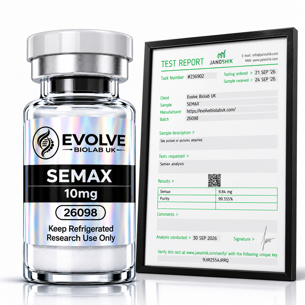 Semax - 10mg - Evolve Biolab UK