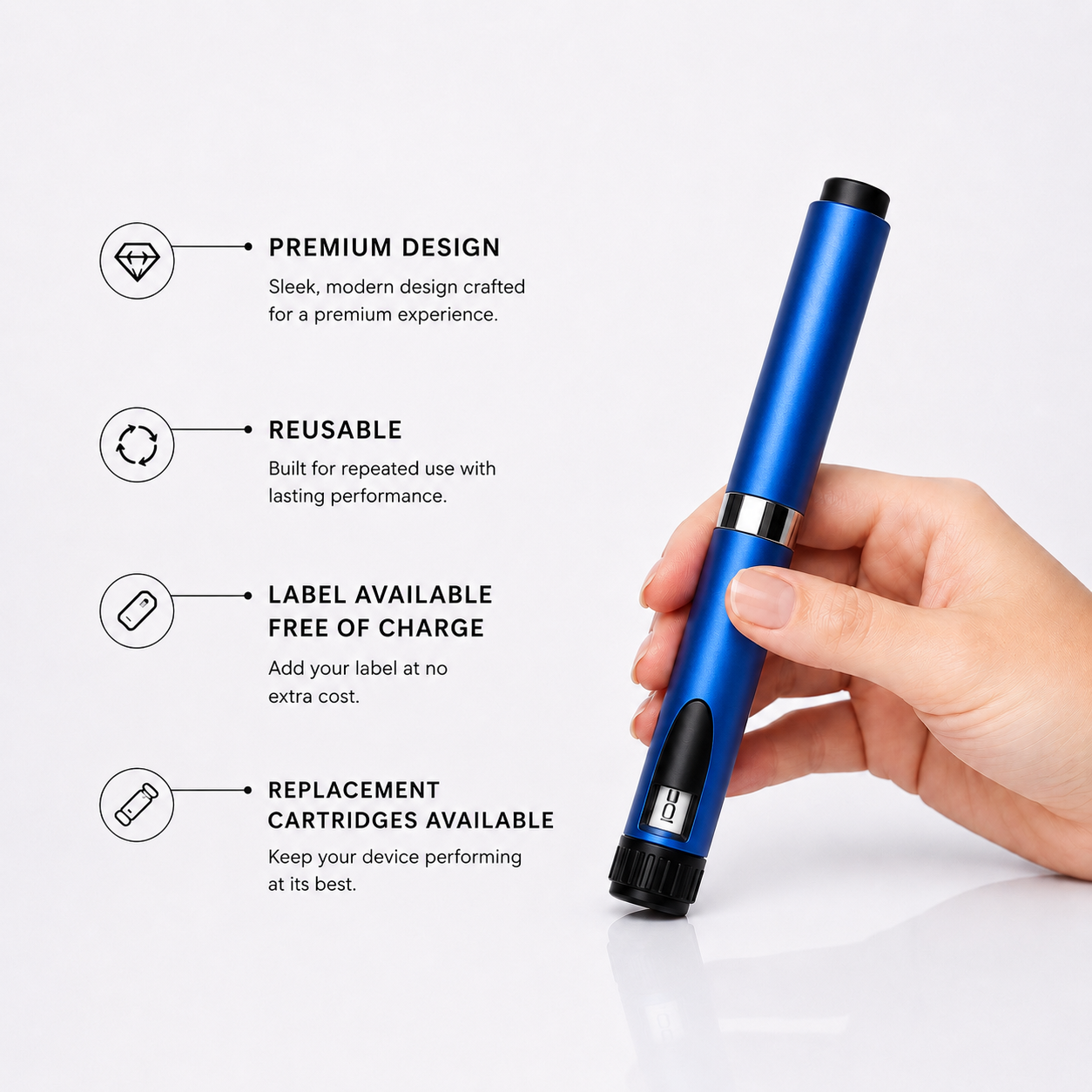 Reusable Research Dispensing Pen Device | Includes 2x 3mL Cartridges